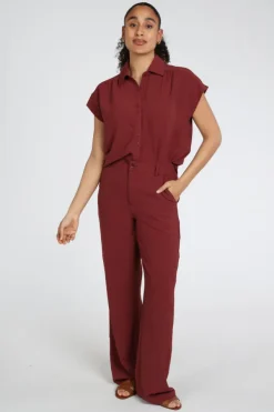 Geisha 61111-21 Broek Donker rood