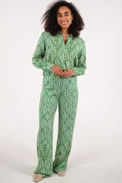 Geisha 61218-20 Broek Groen