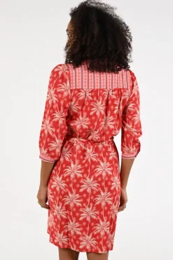 Geisha 67102-20 Jurk driekwart mouw Rood