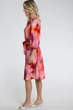 Geisha 67101-20 Jurk driekwart mouw Rood