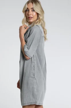 Geisha 67003-10 Jurk korte mouw Licht grijs