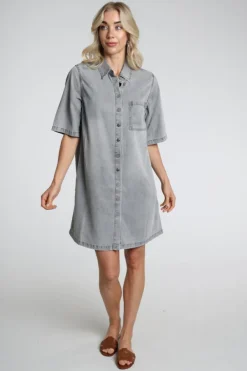 Geisha 67003-10 Jurk korte mouw Licht grijs