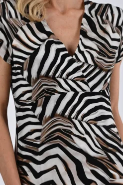 Geisha 57364-60 Jurk korte mouw Off white