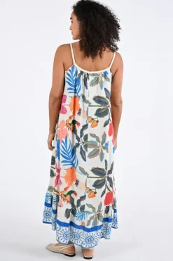 Geisha 67355-70 Jurk mouwloos Blauw