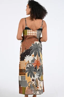 Geisha 67407-20 Jurk mouwloos Bruin