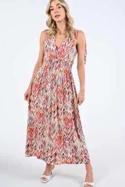 Geisha 57367-60 Jurk mouwloos Cyclaam