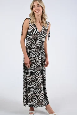 Geisha 57367-60 Jurk mouwloos Off white