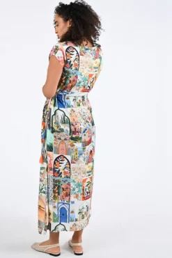 Geisha 67399-20 Jurk mouwloos Olijf