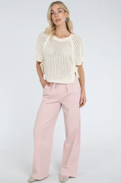 Geisha 64086-70 Pull korte mouw Ecru