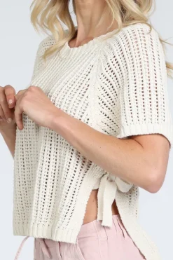 Geisha 64086-70 Pull korte mouw Ecru