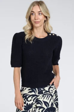 Geisha 64042-29 Pull korte mouw Marine