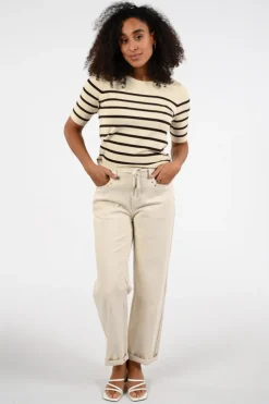 Geisha 64011-10 Pull korte mouw Off white