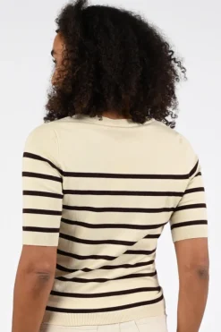 Geisha 64011-10 Pull korte mouw Off white