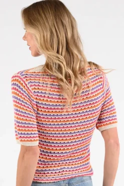 Geisha 64088-70 Pull korte mouw Oranje