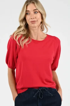 Geisha 64006-10 Pull korte mouw Rood
