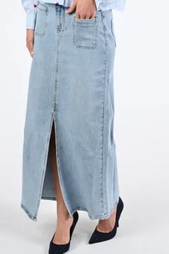 Geisha 56013-10 Rok recht lang Blue denim