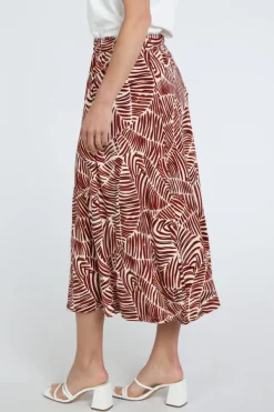 Geisha 66072-60 Rok wijd lang Donker rood