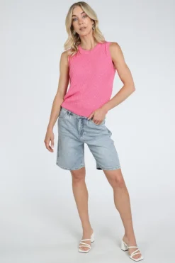 Geisha 61049-10 Short Blue denim