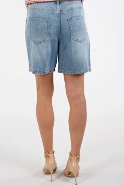 Geisha 61027-10 Short Blue denim