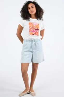 Geisha 61302-10 Short Light blue denim