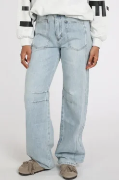 Haute L'Amitié hl10739 Barrel Jeans Light blue denim