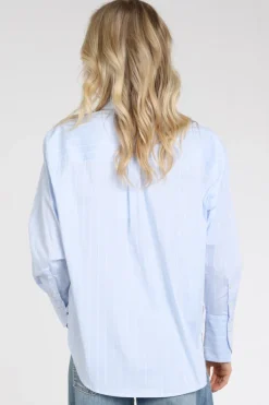 Haute L'Amitié hl10744 Blouse lange mouw Licht blauw