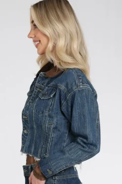 Haute L'Amitié HL10440 Jeansjasje Blue denim