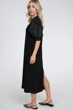 Haute L'Amitié hl10664 Satari Jurk korte mouw Zwart