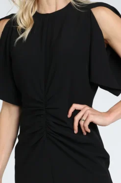 Haute L'Amitié hl10630 Satari Jurk korte mouw Zwart