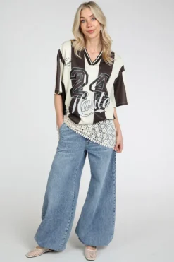 Haute L'Amitié HL10533 T-shirt korte mouw Bruin
