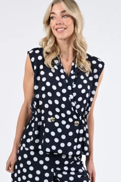 Joseph Ribkoff 261250 Blouse mouwloos Marine