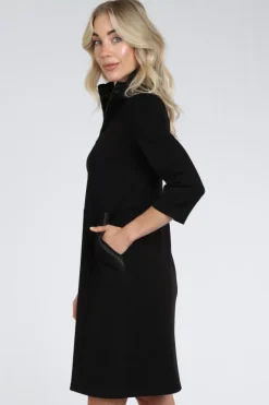 Joseph Ribkoff 263615 Jurk driekwart mouw Zwart