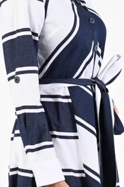 Joseph Ribkoff 261936 Jurk korte mouw Marine