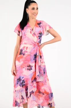 Joseph Ribkoff 261739 Jurk korte mouw Roze