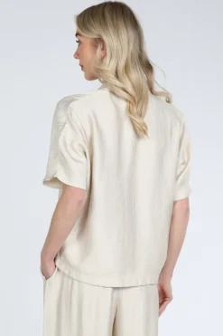 Knit-Ted 261p127 clover Blouse korte mouw Champagne