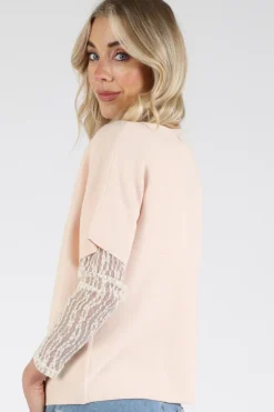 Knit-Ted 261p005 eva Pull korte mouw Licht roze