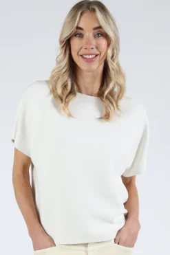 Knit-Ted 261p005 eva Pull korte mouw Off white