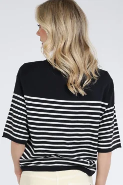 Knit-Ted 261p009 merle Pull korte mouw Marine