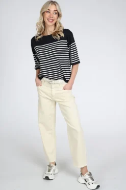 Knit-Ted 261p009 merle Pull korte mouw Marine