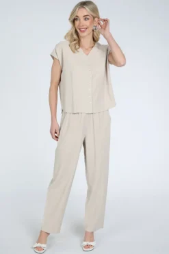 Knit-Ted 261p152 tess Blouse korte mouw Zand