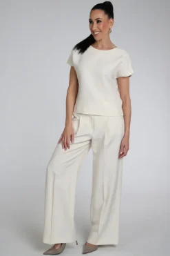 Luisa Cerano 238684-3824 Blouse korte mouw Ecru