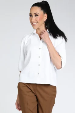 Luisa Cerano 238685-3716 Blouse korte mouw Wit