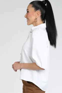 Luisa Cerano 238685-3716 Blouse korte mouw Wit