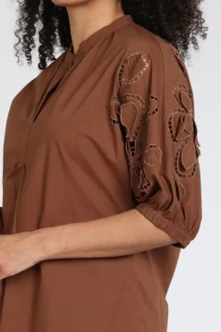Luisa Cerano 738667-4202 Jurk driekwart mouw Vicuna