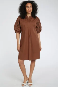 Luisa Cerano 738667-4202 Jurk driekwart mouw Vicuna