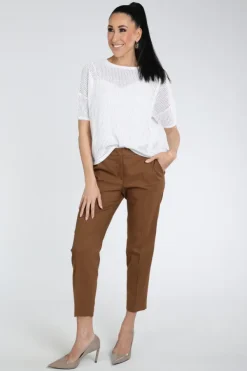 Luisa Cerano 138768-5894 Pull korte mouw Wit