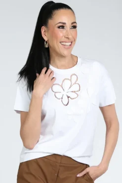 Luisa Cerano 338375-7941 T-shirt korte mouw Wit