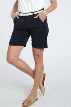 Mac Chino shorts belt Short Marine