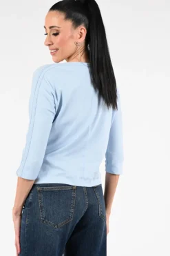 Marc Cain AA 48.34 J50 T-shirt driekwart mouw Licht blauw