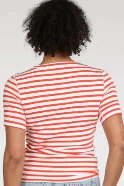Marc Cain AA 48.09 J90 T-shirt korte mouw Koraal